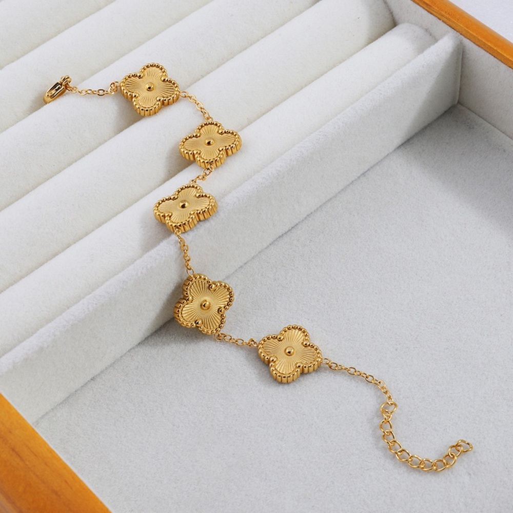 24K Gold Floral Bracelet*Vintage Jewelry - Picture 2 of 6